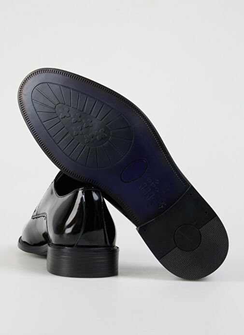 Fabrika Siyah Erkek Deri Klasik Ayakkabı MEONA - Görsel 12