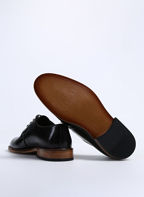 Fabrika Siyah Erkek Deri Klasik Ayakkabı NEBUZ - Görsel 5