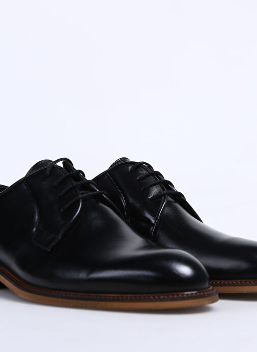 Fabrika Siyah Erkek Deri Klasik Ayakkabı NEBUZ - Görsel 6