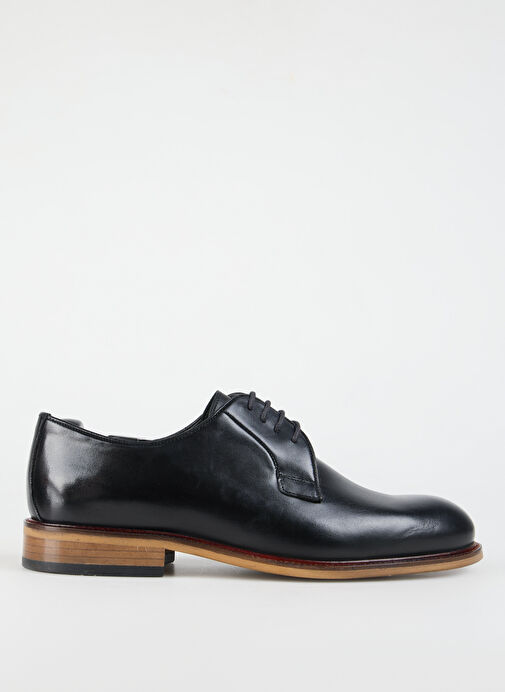 Fabrika Siyah Erkek Deri Klasik Ayakkabı NEBUZ - Görsel 7