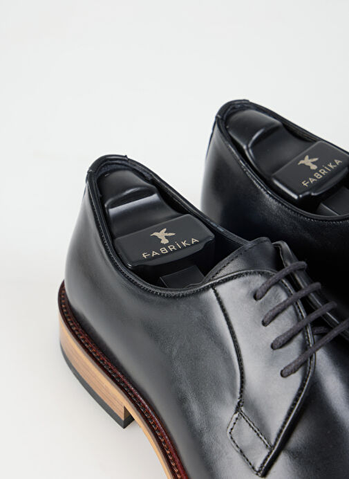 Fabrika Siyah Erkek Deri Klasik Ayakkabı NEBUZ - Görsel 10