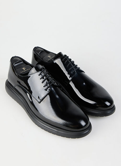 Fabrika Siyah Erkek Deri Klasik Ayakkabı ADELMAR - Görsel 9