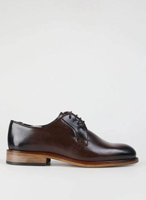 Fabrika Kahverengi Erkek Deri Klasik Ayakkabı NEBUZ - Görsel 7