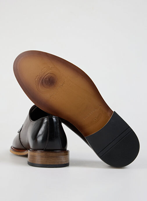 Fabrika Kahverengi Erkek Deri Klasik Ayakkabı NEBUZ - Görsel 12