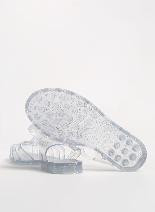 Fabrika Şeffaf Kadın Plaj Terliği KALKEN NEW - Görsel 5