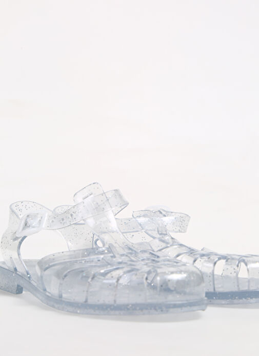 Fabrika Şeffaf Kadın Plaj Terliği KALKEN NEW - Görsel 6