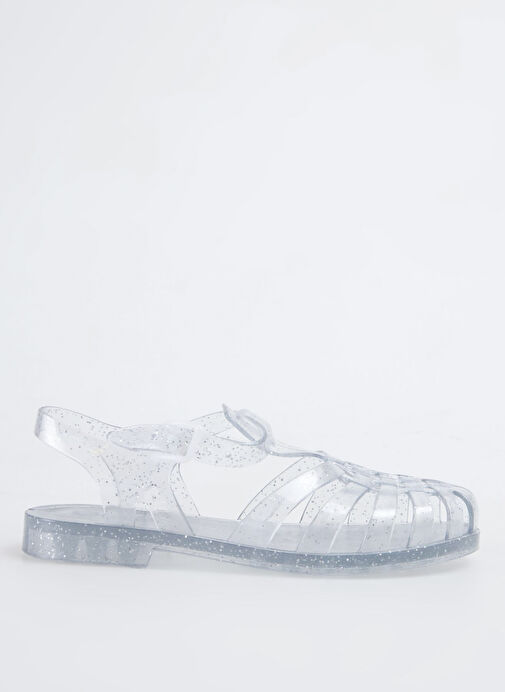 Fabrika Şeffaf Kadın Plaj Terliği KALKEN NEW - Görsel 7