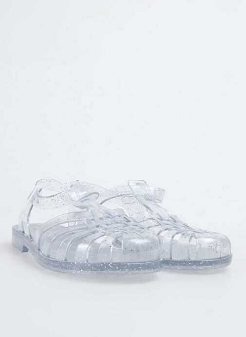 Fabrika Şeffaf Kadın Plaj Terliği KALKEN NEW - Görsel 8