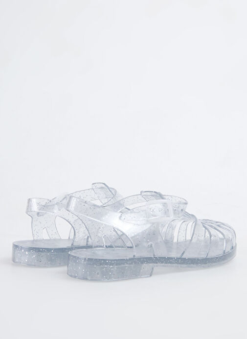 Fabrika Şeffaf Kadın Plaj Terliği KALKEN NEW - Görsel 9