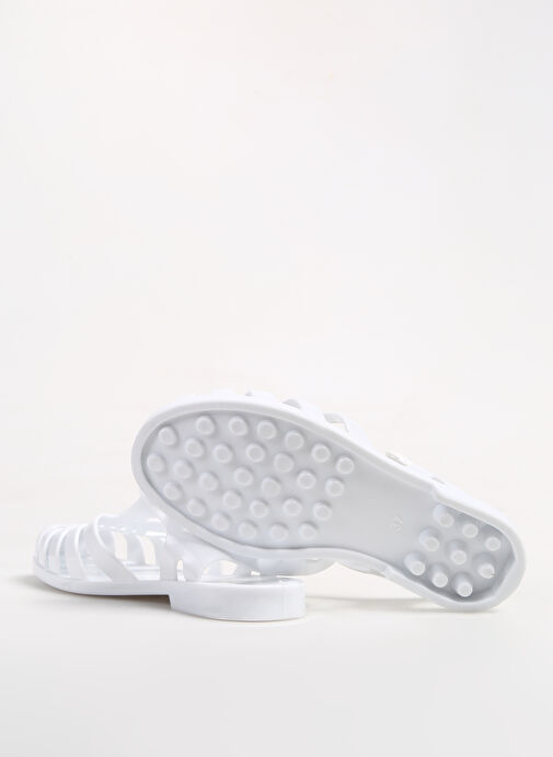 Fabrika Beyaz Kadın Plaj Terliği KALKEN NEW - Görsel 5