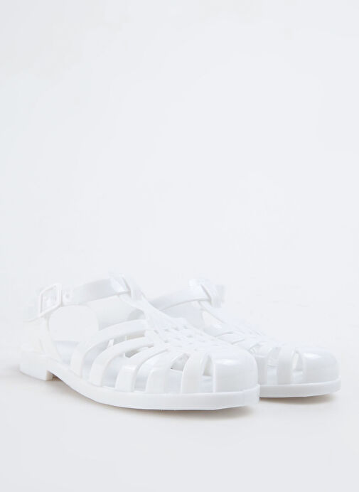 Fabrika Beyaz Kadın Plaj Terliği KALKEN NEW - Görsel 8