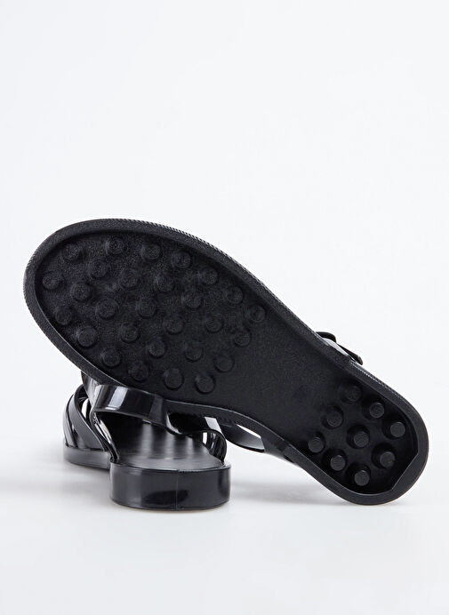 Fabrika Siyah Kadın Plaj Terliği KALKEN NEW - Görsel 10