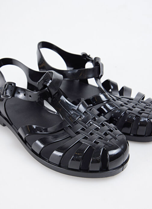 Fabrika Siyah Kadın Plaj Terliği KALKEN NEW - Görsel 11