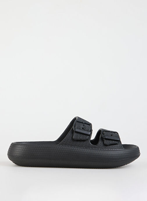 Fabrika Siyah Kadın Plaj Terliği SANJAY - Görsel 7