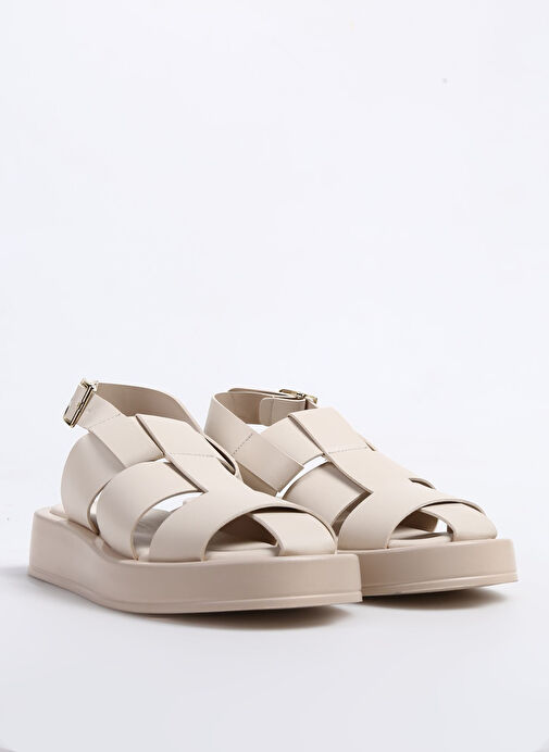 Fabrika Ekru Kadın Sandalet TRISHNA - Görsel 3