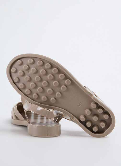 Fabrika Bej Kadın Plaj Terliği KALKEN NEW - Görsel 10