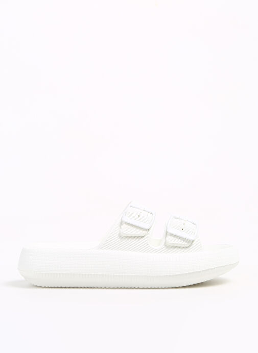 Fabrika Beyaz Kadın Plaj Terliği SANJAY - Görsel 2