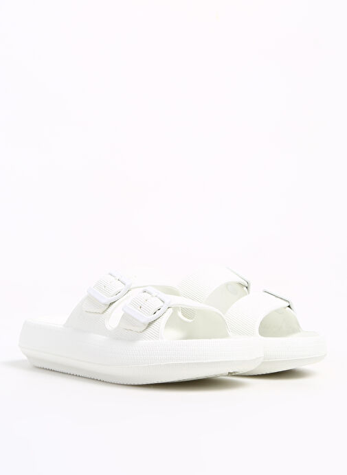Fabrika Beyaz Kadın Plaj Terliği SANJAY - Görsel 3