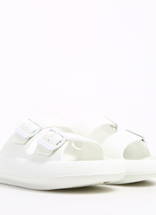 Fabrika Beyaz Kadın Plaj Terliği SANJAY - Görsel 6