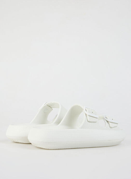 Fabrika Beyaz Kadın Plaj Terliği SANJAY - Görsel 9