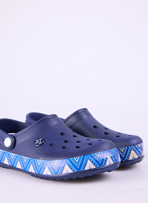 Fabrika Lacivert-Çok Renkli Kadın Plaj Terliği TESY - Görsel 6