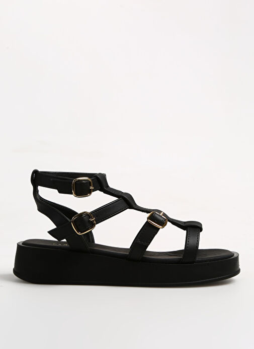 Fabrika Siyah Kadın Sandalet HULONG - Görsel 2