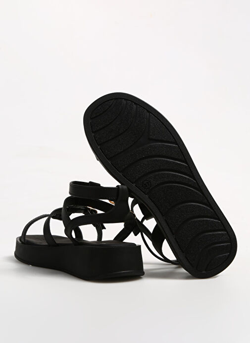 Fabrika Siyah Kadın Sandalet HULONG - Görsel 5