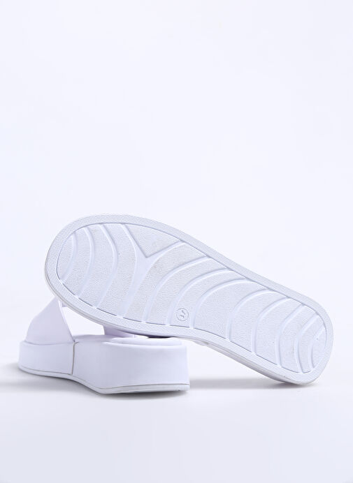 Fabrika Beyaz Kadın Terlik AYODEL - Görsel 5