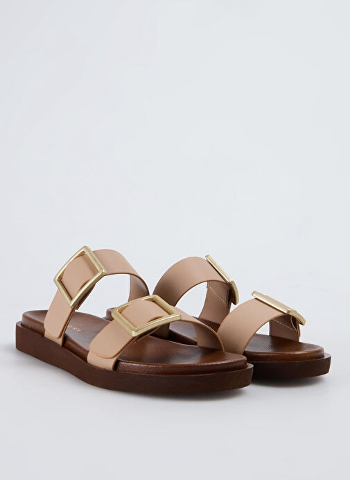 Fabrika Bej Kadın Terlik ARMIDA - Görsel 8