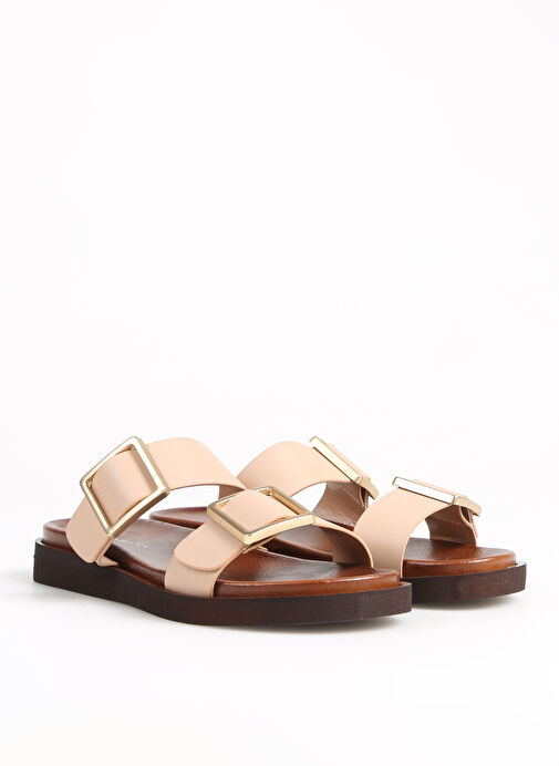 Fabrika Bej Kadın Terlik ARMIDA - Görsel 3