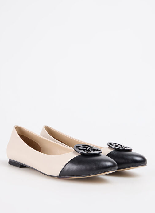 Fabrika Bej-Siyah Kadın Babet REBULY NEW - Görsel 8