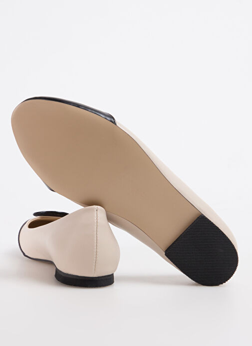 Fabrika Bej-Siyah Kadın Babet REBULY NEW - Görsel 10