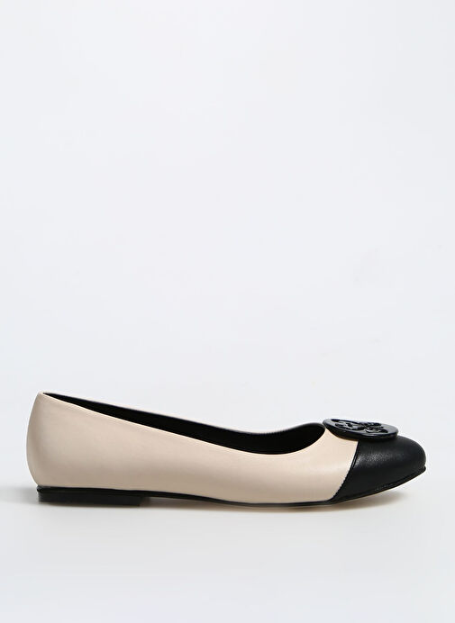 Fabrika Bej-Siyah Kadın Babet REBULY NEW - Görsel 2