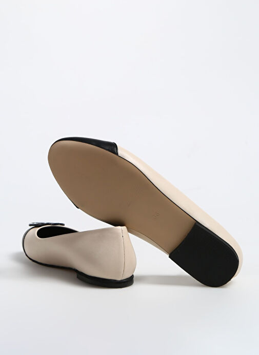 Fabrika Bej-Siyah Kadın Babet REBULY NEW - Görsel 5