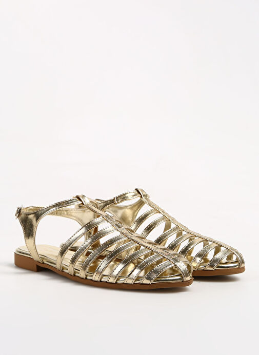 Fabrika Altın Kadın Sandalet NASEEM - Görsel 3