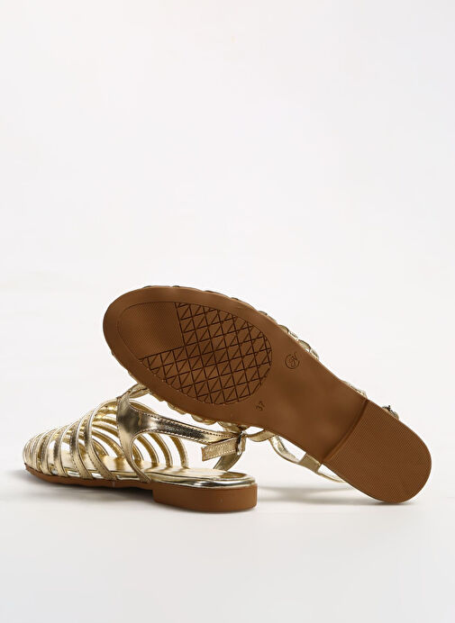 Fabrika Altın Kadın Sandalet NASEEM - Görsel 5