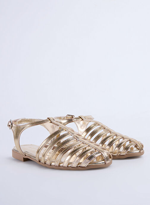 Fabrika Altın Kadın Sandalet NASEEM - Görsel 8