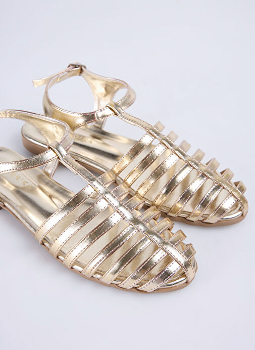 Fabrika Altın Kadın Sandalet NASEEM - Görsel 11