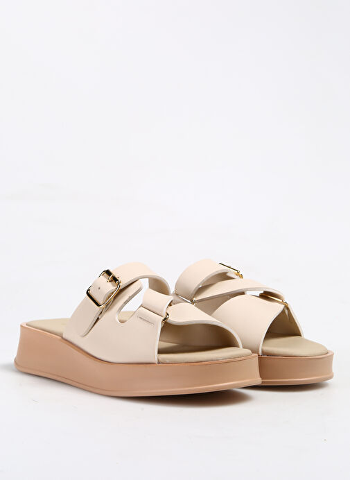 Fabrika Bej Kadın Terlik KATENKA - Görsel 3