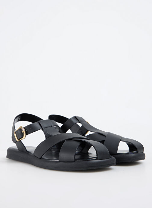 Fabrika Siyah Kadın Sandalet CHIRAN - Görsel 3
