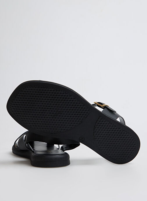 Fabrika Siyah Kadın Sandalet CHIRAN - Görsel 5