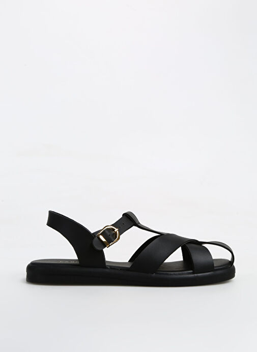 Fabrika Siyah Kadın Sandalet CHIRAN - Görsel 7