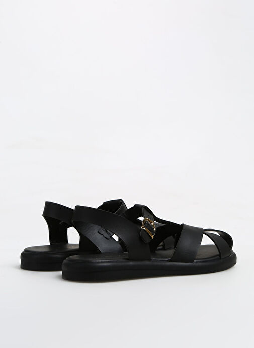 Fabrika Siyah Kadın Sandalet CHIRAN - Görsel 9