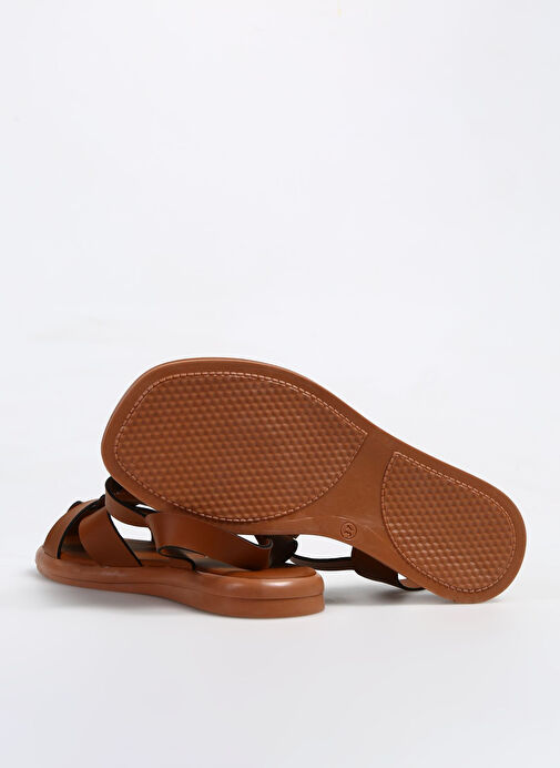 Fabrika Taba Kadın Deri Sandalet CHIRAN - Görsel 5