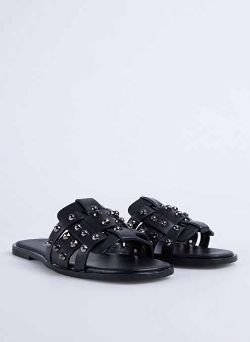 Fabrika Siyah Kadın Terlik BRENDA - Görsel 7