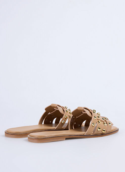 Fabrika Kahverengi Kadın Terlik BRENDA - Görsel 4