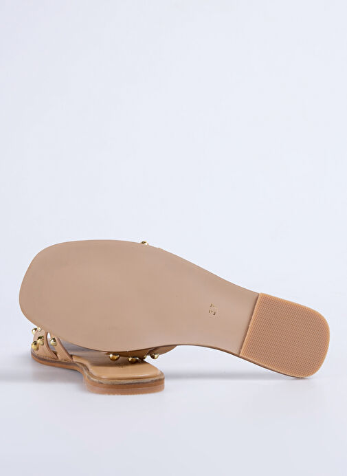 Fabrika Kahverengi Kadın Terlik BRENDA - Görsel 5