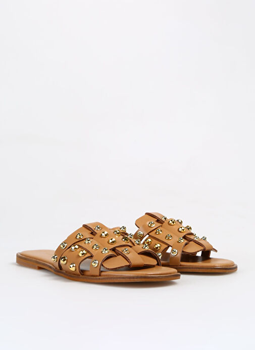 Fabrika Kahverengi Kadın Terlik BRENDA - Görsel 7