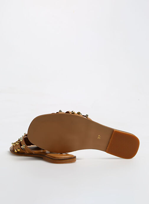 Fabrika Kahverengi Kadın Terlik BRENDA - Görsel 9