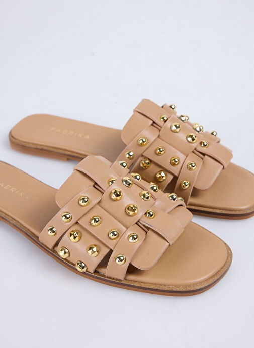 Fabrika Kahverengi Kadın Terlik BRENDA - Görsel 11